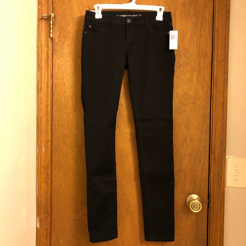 NWT Celebrity Pink Black Skinny Jeans